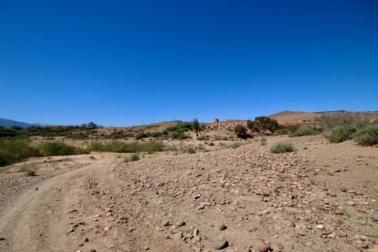 A rocky desert landscape in Agafay, Morocco