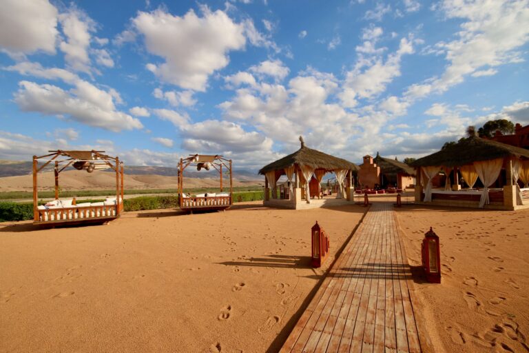 A luxury desert camp in Agafay Desert, Morocco