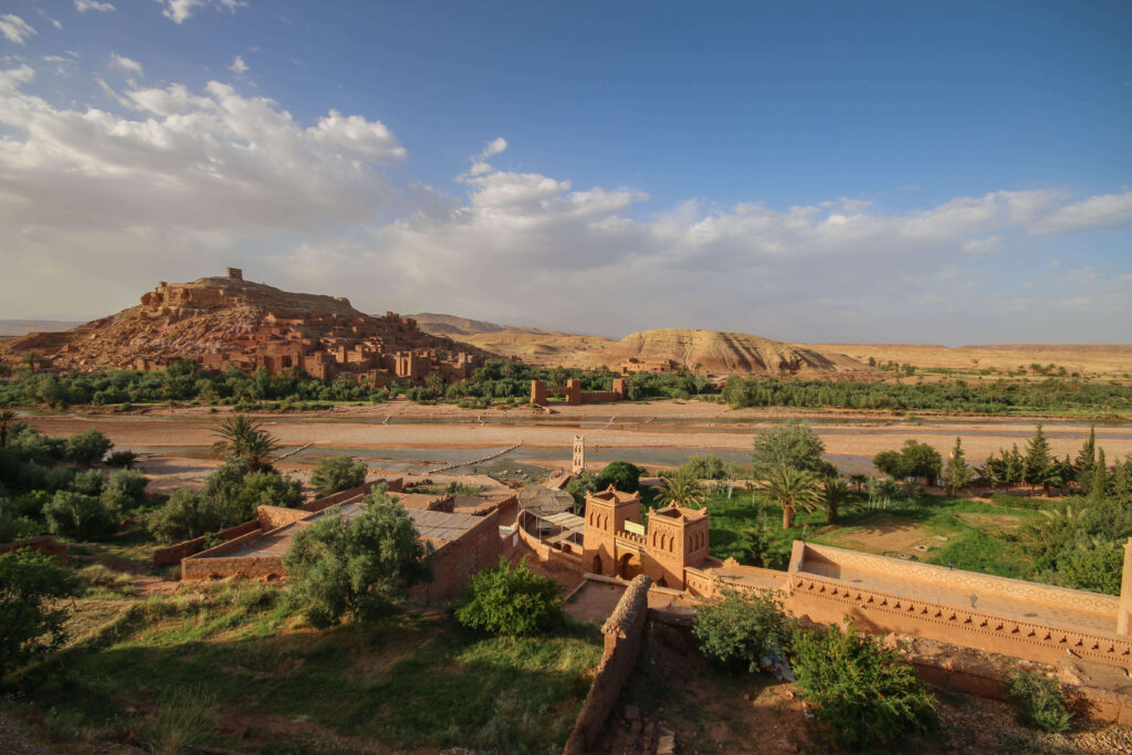Morocco for introverts: Looking across Ait Benhaddou - an ideal stop on a slow travel itinerary in Morocco