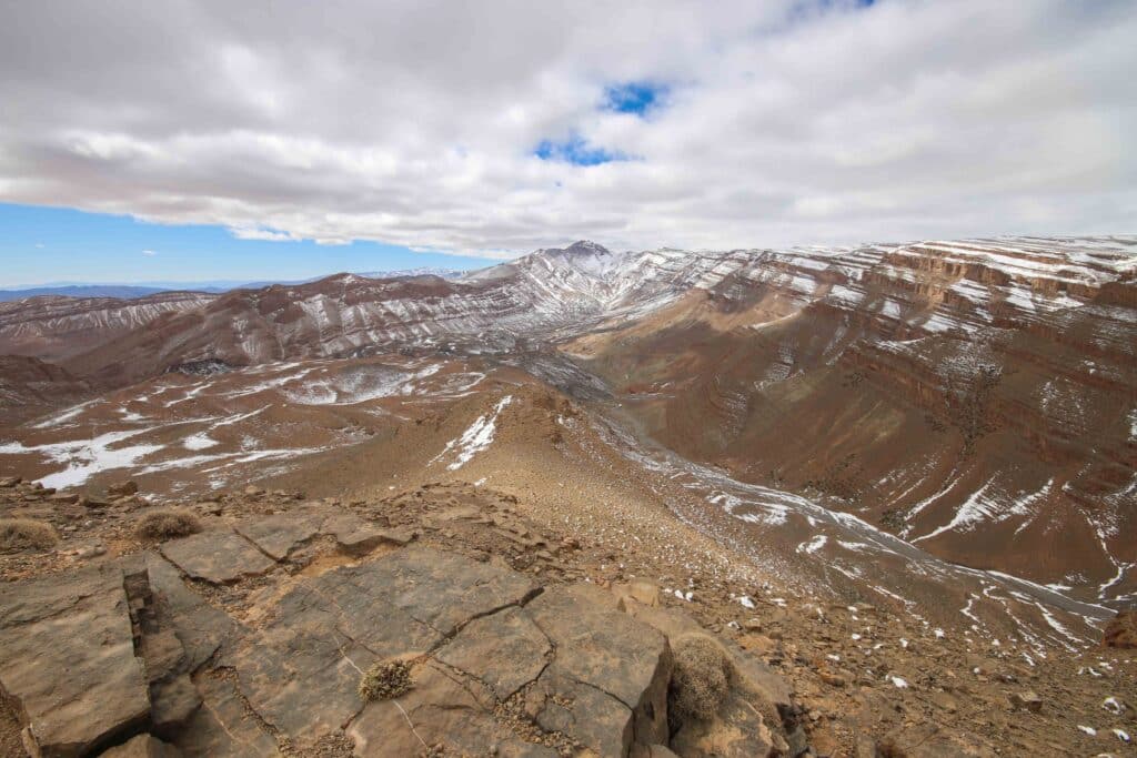 A dusting of snow on the Atlas Mountains in November