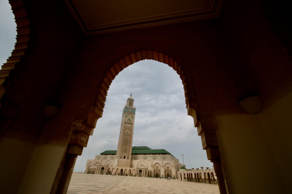 Solo traveller's guide to Casablanca: An arch frames the Hassan II Mosque