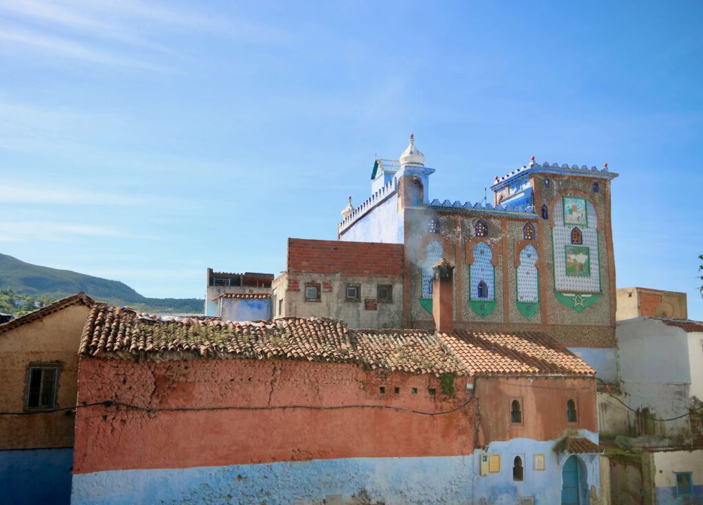 Colourful buildings in the Chefchaouen medina