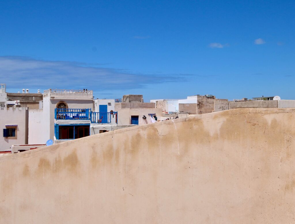 Best places to visit in Morocco: The whitewashed buildings of Essaouira behind the medina walls