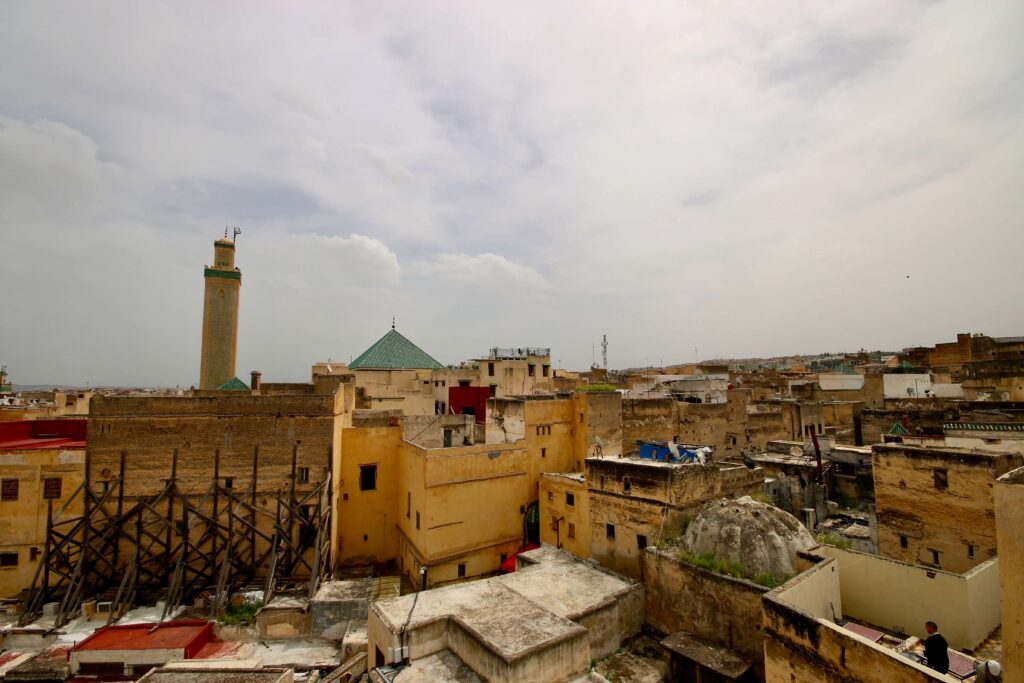 Morocco weather in Fes: Looking across the medina of Fes el-Bali