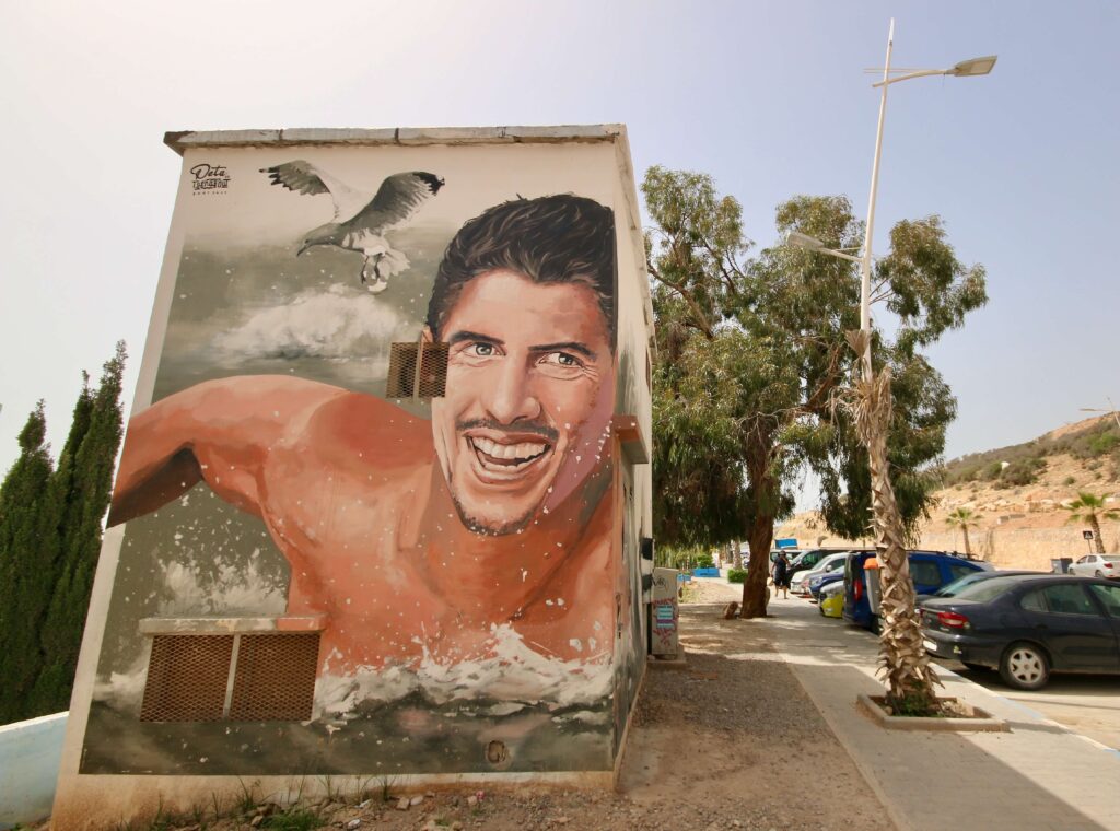 A mural in Taghazout, a small surf village to the north of Agadir