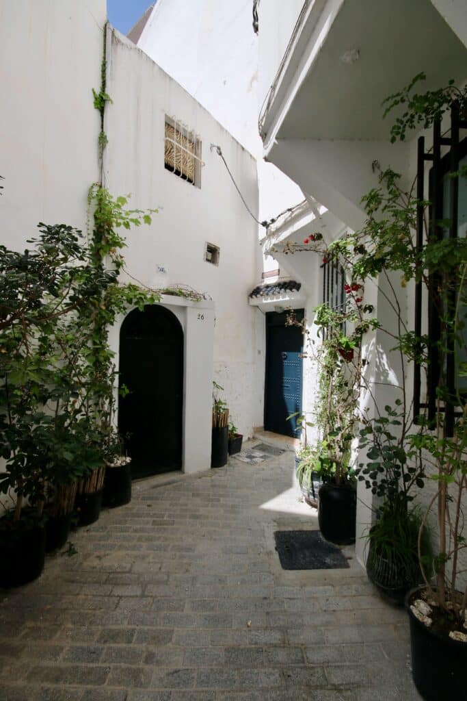 Whitewashed buildings in the Kasbah district of Tangier