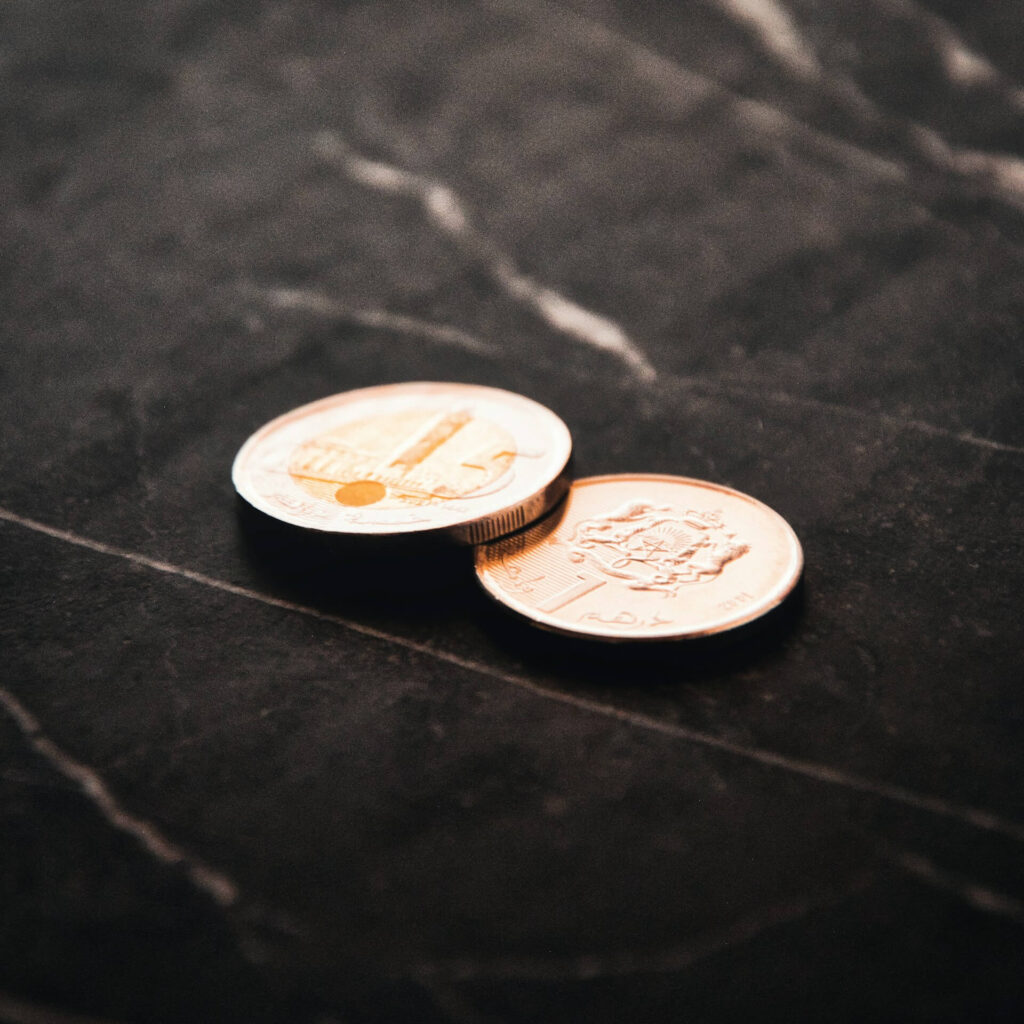 Solo travel Morocco money dirham coins